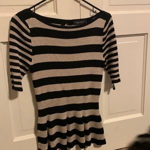 White House Black Market, Women’s Small Black and Gold Sweater